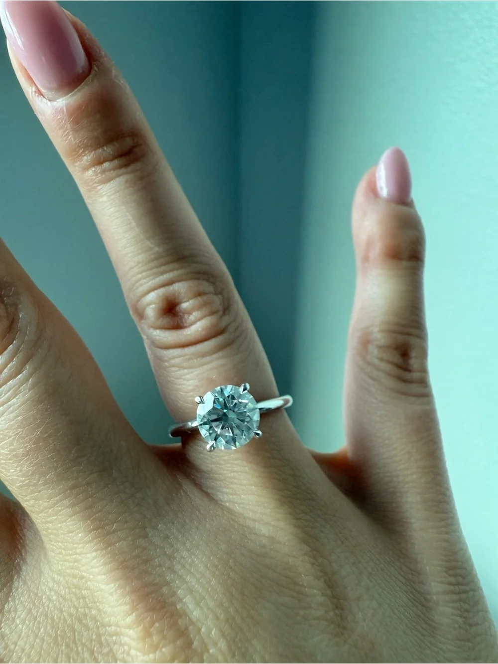 Round 2.07 Ct Solitaire Classic 14K White Gold Lab Grown Diamond Size 6